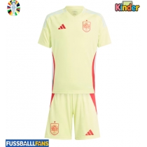 Spanien Auswärts Trikotsatz Kinder EM 2024 Kurzarm (+ Kurze Hosen)